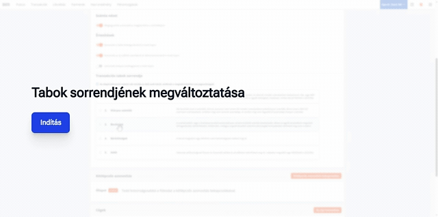 Egyszerű tranzakciós fül-sorrend testreszabás.gif