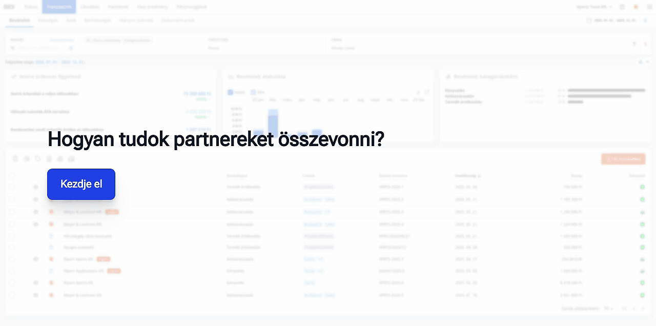Partnerek egyszerű kezelése és számlák biztonságos áthelyezése.gif